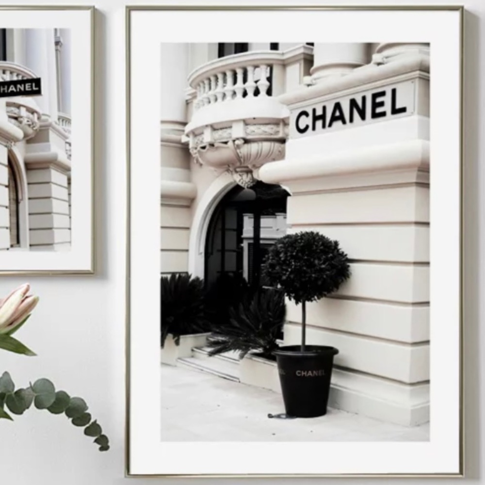 SET 2 Coco Chanel Fashion Luxury Paris Street Store Window Shop print collection